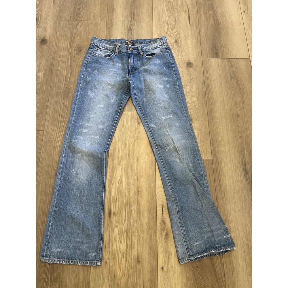 Decoded Reverse Womens Jeans Size 7 Bootcut Flare Distressed Y2K 100% Cotton